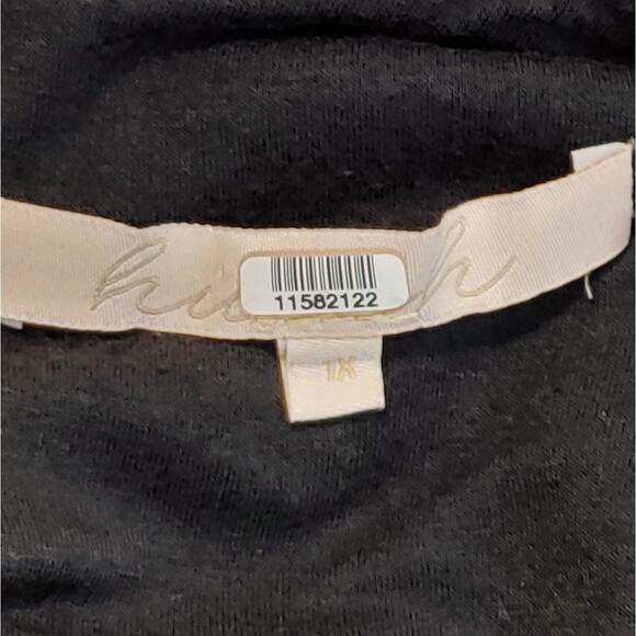 Hutch Stripe Eleanor Dress Crewneck Short Sleeve Black White Womens Plus Size 1X - Picture 5 of 11